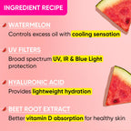 Dot & Key Watermelon Hyaluronic Cooling Sunscreen SPF 50 PA+++| for Oily, Normal & Combination Skin | UV + Blue Light Protection | Lightweight | No White Cast | Boosts Vitamin D Absorption | 50g sunscreen from DOT & KEY