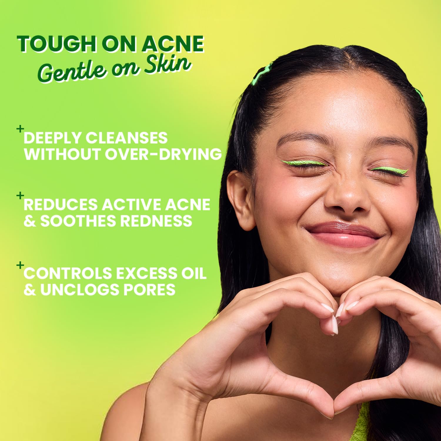 Dot & Key CICA Face Wash for Acne Prone Skin, 2% Salicylic Acid with Green Tea | For Oily & Sensitive Skin | Sulphate Free for Men & Women | Oil Control Face Wash with Zinc | 100ml