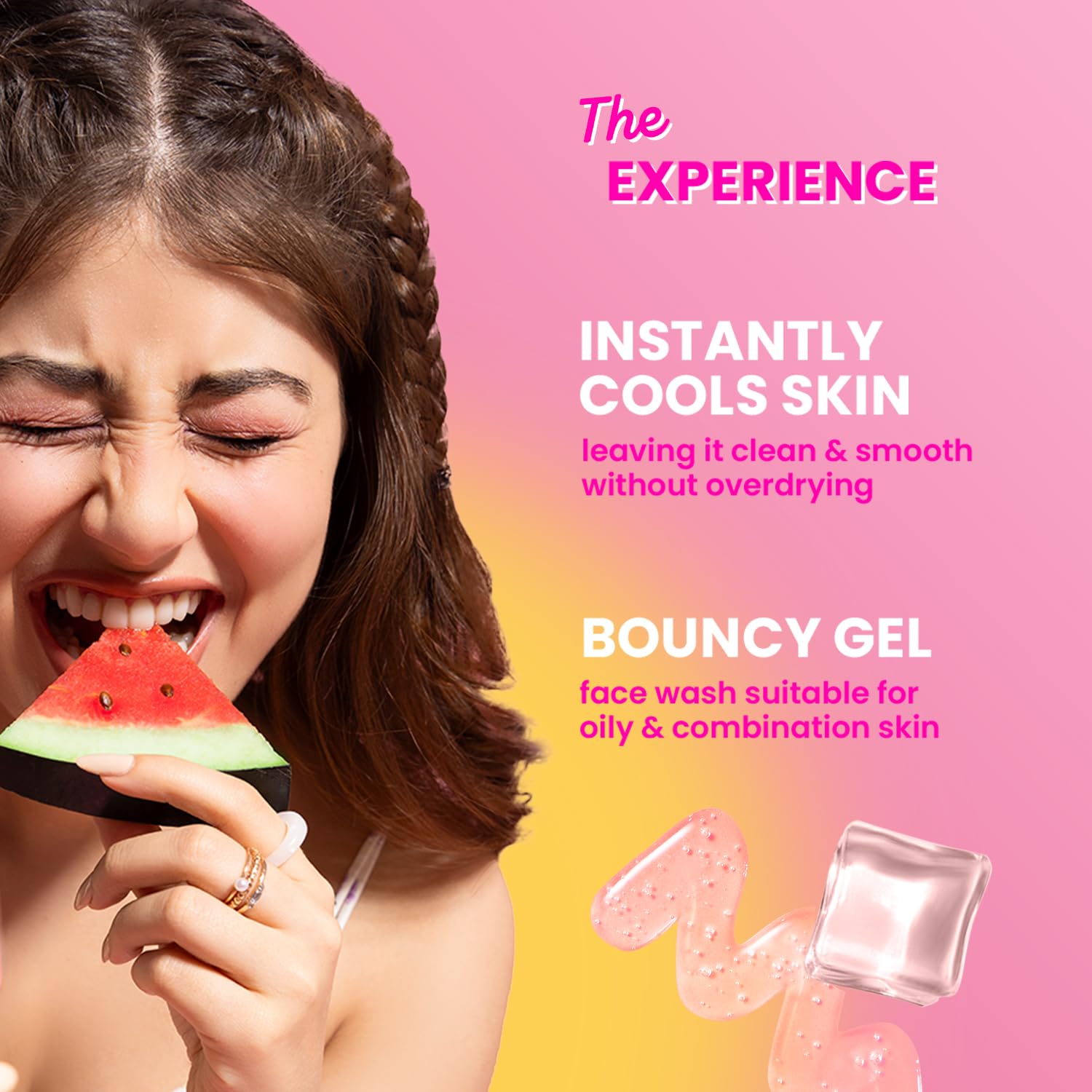 Dot & Key Watermelon Cooling Gel Face Wash With Vitamin C & Cucumber | Face Wash For Glowing Skin|Oil Free |Removes Excess Oil & Dirt | For Combination & Oily Skin| For Women & Men|100Ml