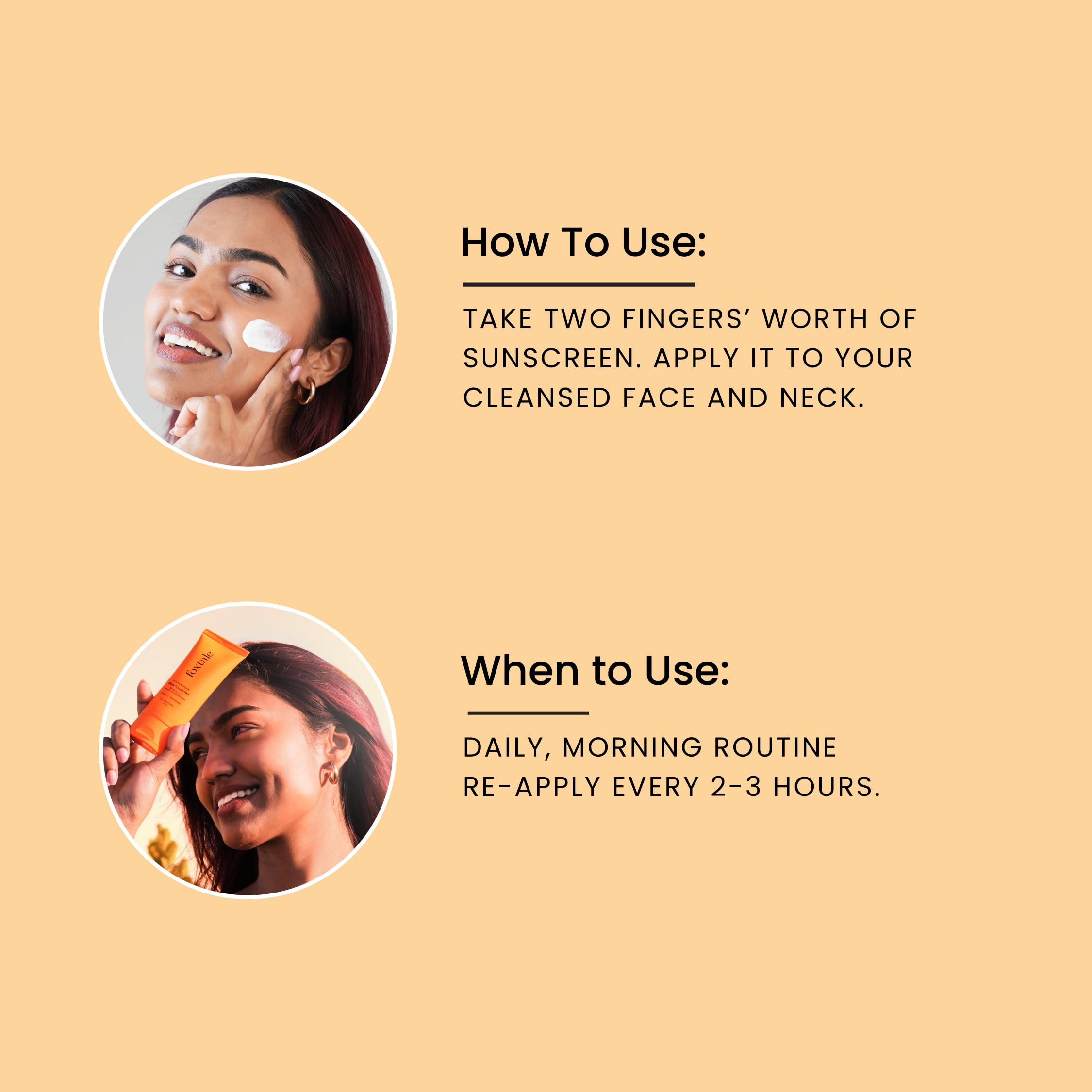 Foxtale Glow Sunscreen SPF 50 PA++++ Lightweight with Vitamin C and Niacinamide | Fast Absorbing | UVA and UVB filters Prevents Tanning | No White Cast | Non-Greasy | For Men & Women | All Skin Types - 50 ml sunscreen from FoxTale