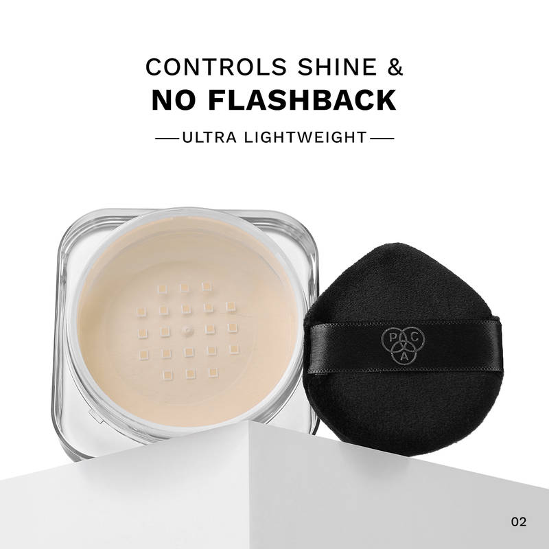 PAC Translucent Powder - Controls Shine, Prevents Flashbacks, Lightweight Setting Powder