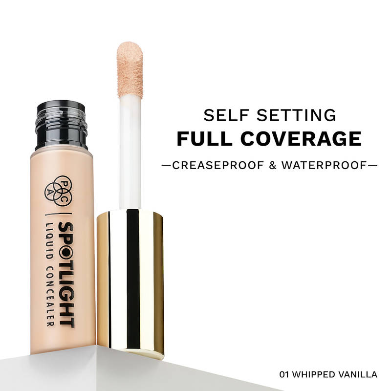 PAC Spotlight Liquid Concealer - Full Coverage Self Setting Creaseproof Formula