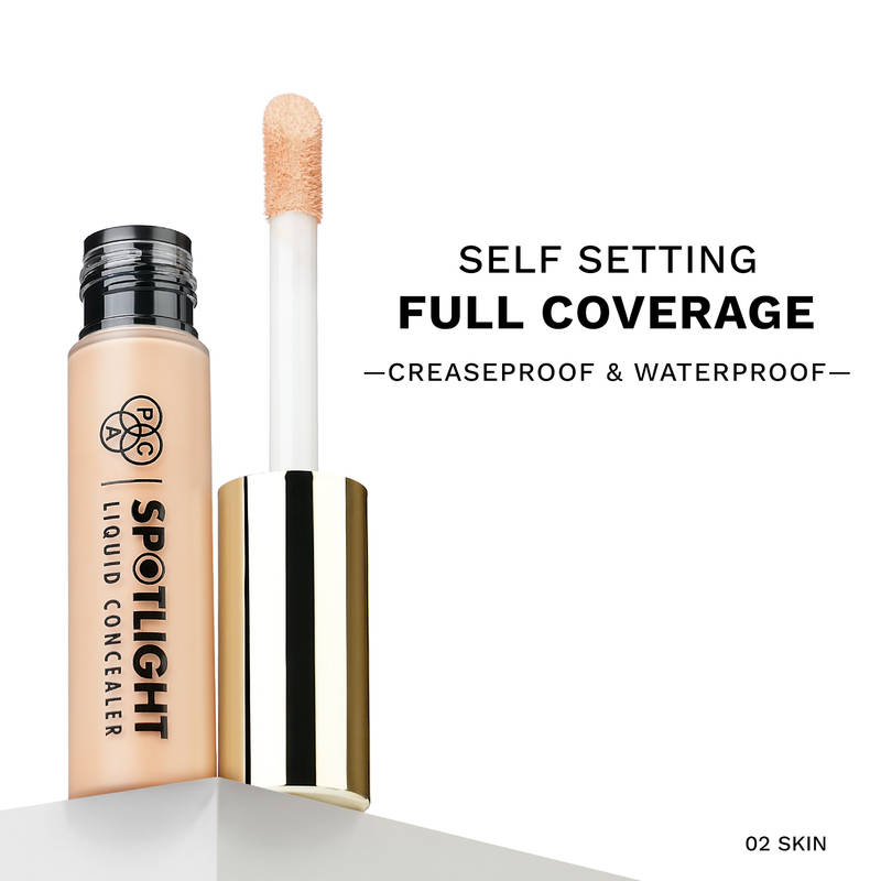 PAC Spotlight Liquid Concealer - Full Coverage Self Setting Creaseproof Formula