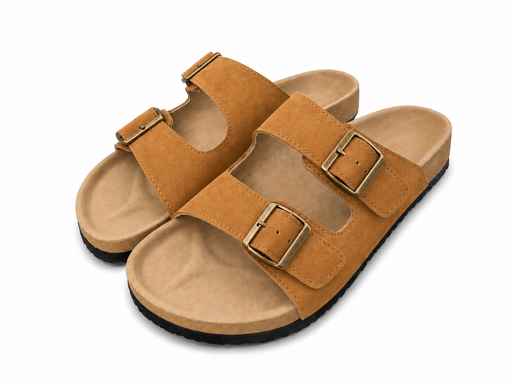 Trueman's London Men’s Double Strap Sandals | Vegan Leather