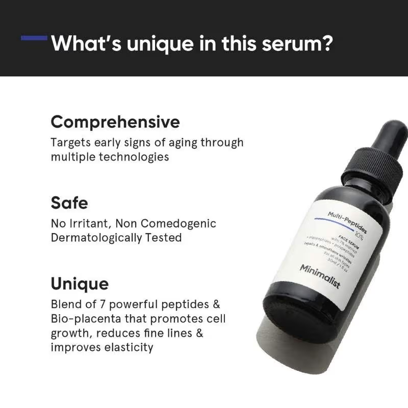Minimalist 10% Multi Peptide Face Serum For Anti Aging & Collagen Boost With Bio-Placenta (30ml) Face serum from HAVIN