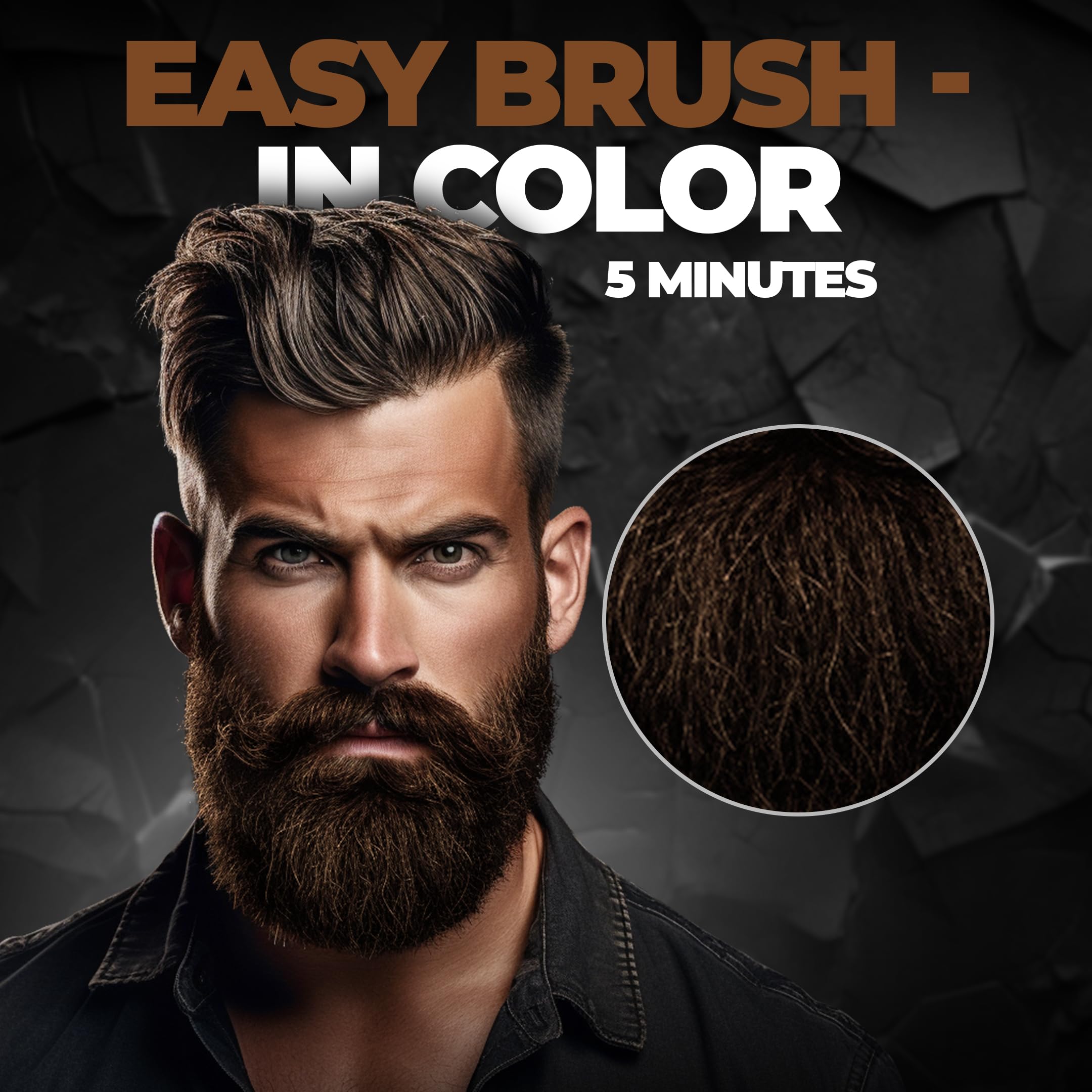 Beardo Beard Color For Men - Natural Dark Brown, 60ml | Long Lasting | No Ammonia | Easy to apply, No Stain Beard Hair Colour for men | Skin Friendly Hair dye | Full Grey Hair Coverage Beard Color color from BEARDO