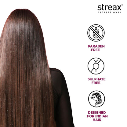Streax Professional Canvoline Straightening Post Care Conditioner for Women's | Enriched with KeraCharge Complex | Anti Frizzy & Hair Breakage | Tangle Free Hair | Sulphate & Paraben free | 240 gm conditioner from strex