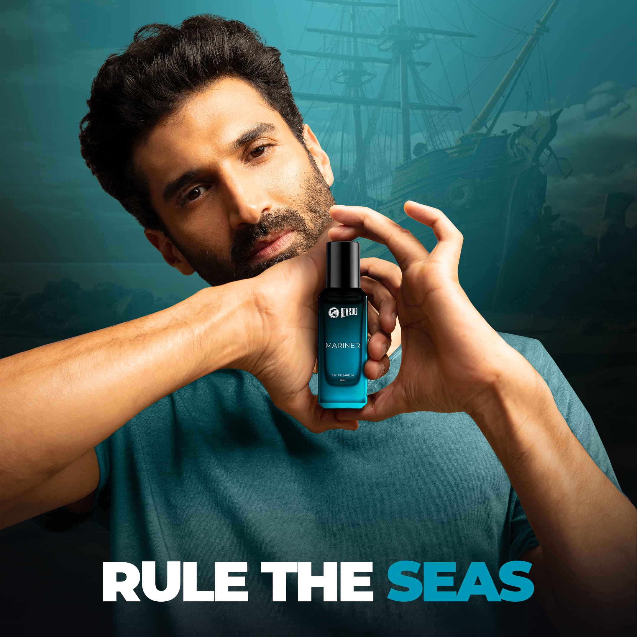 Beardo Mariner EDP for Men, 20ml |Valentine's Day Gift for Boyfriend, Husband | Eau De Parfum|Long Lasting Perfume for Men | Day Time Fragrance Body Spray For Men|Fresh, Aqua Notes perfume from BEARDO