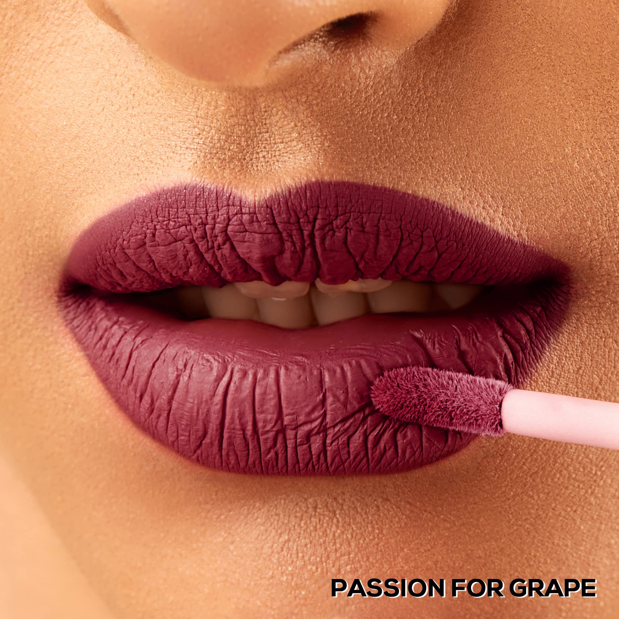 RENEE Stay With Me Mini Matte Lip Color, Long Lasting, Non Transfer, Water & Smudge Proof, Light Weight Liquid Lipstick, Passion for Grape 2ml  from RENEE