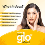 Ozone Instant Glo Bleach Cream for Men & Women | Enriched with Aloe Vera & Turmeric, 43 G (Pack of 3)  from Ozone