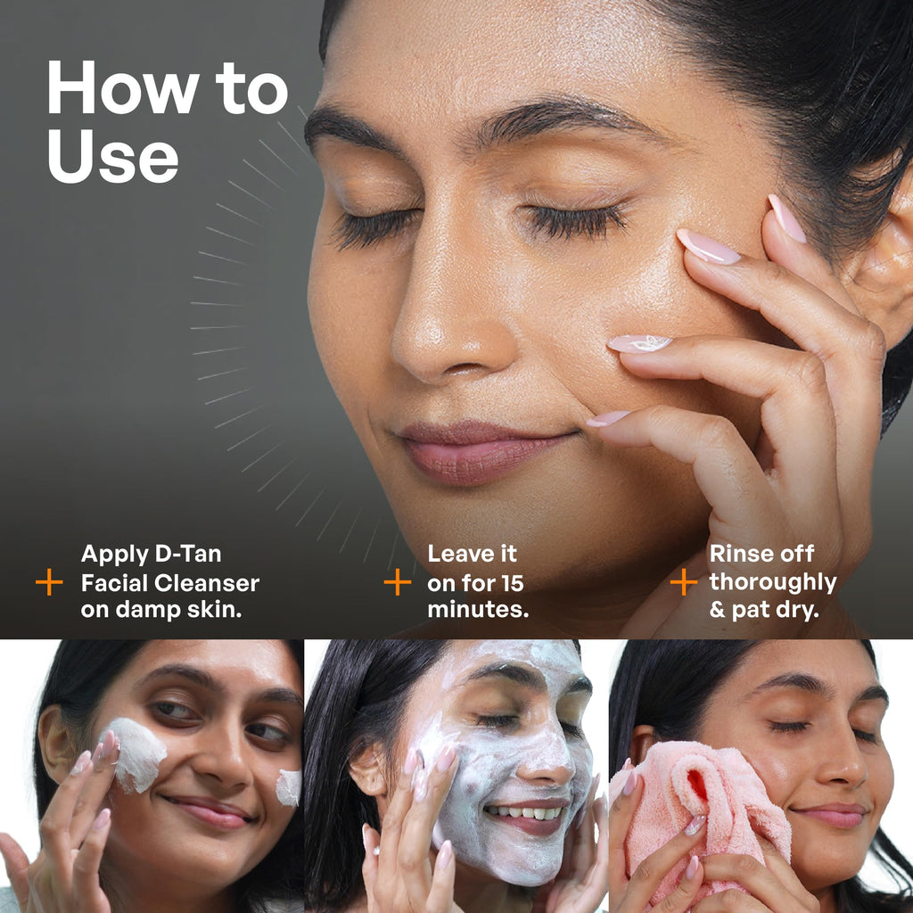 Ozone D-Tan Facial Cleanser | Tan Removal & Uneven Skin Tone | Enriched with Cucumber, Shea Butter & Milk | All Skin Types | For Men & Women | Tan removal for face & body