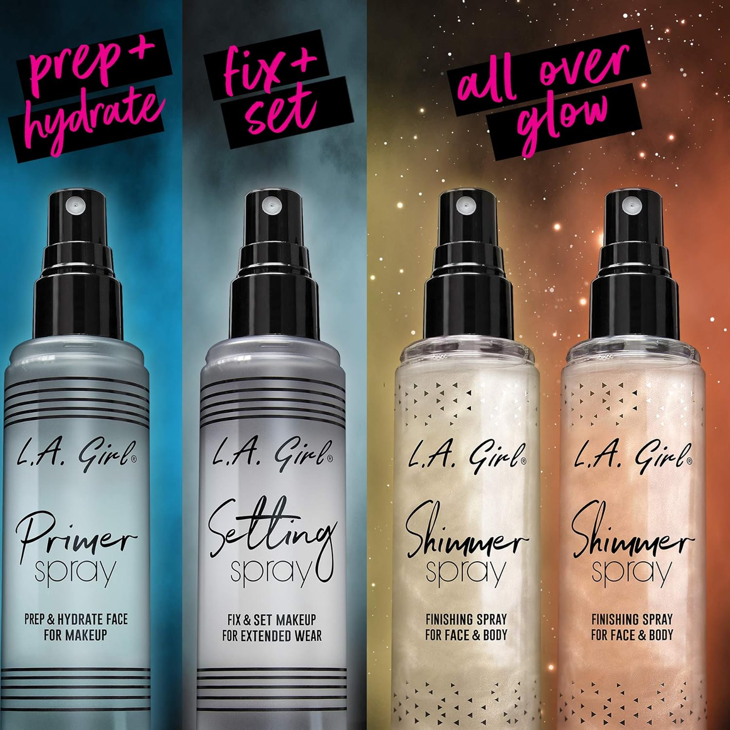 L.A GIRL Pro HD Setting Spray (Makeup Fixing), Clear, Long-Lasting, Lightweight - Clear, Hydrating And Sooth Skin, 30ml Finishing spray from L.A Girls