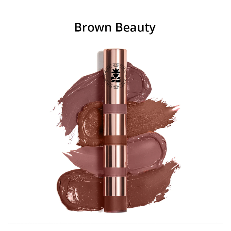 BOBI 4 in1 Lip Kiss Stacker Brown Beauty Liquid Lipstick-8ml