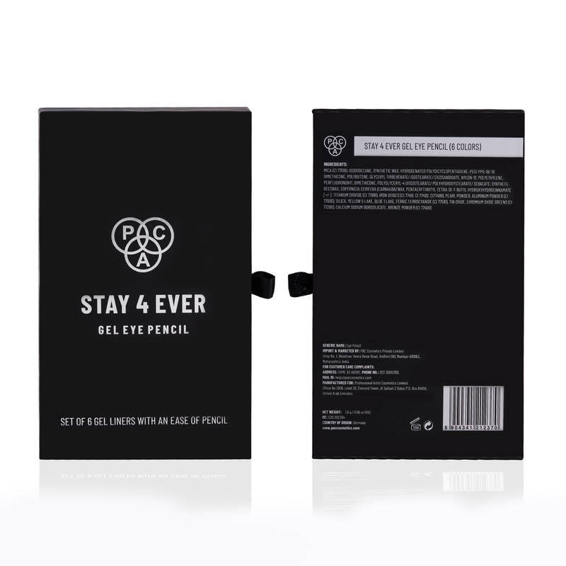 PAC Stay4Ever Gel Eye Pencil (Set Of 6)