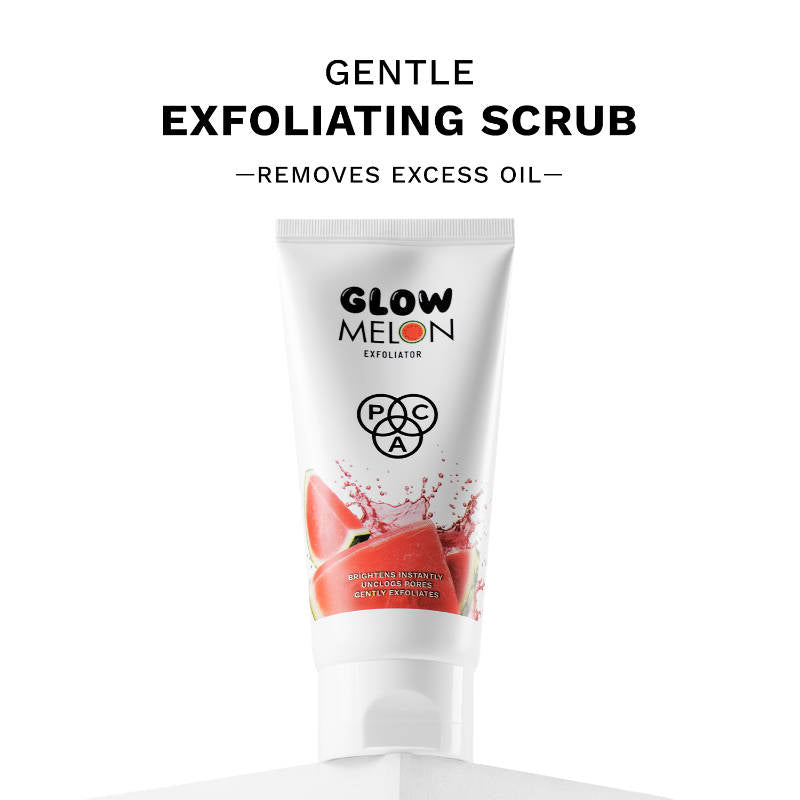 PAC Glow Melon Exfoliator - Gentle Peeling Technology, Hydrates, Eliminates Dead Skin Cells