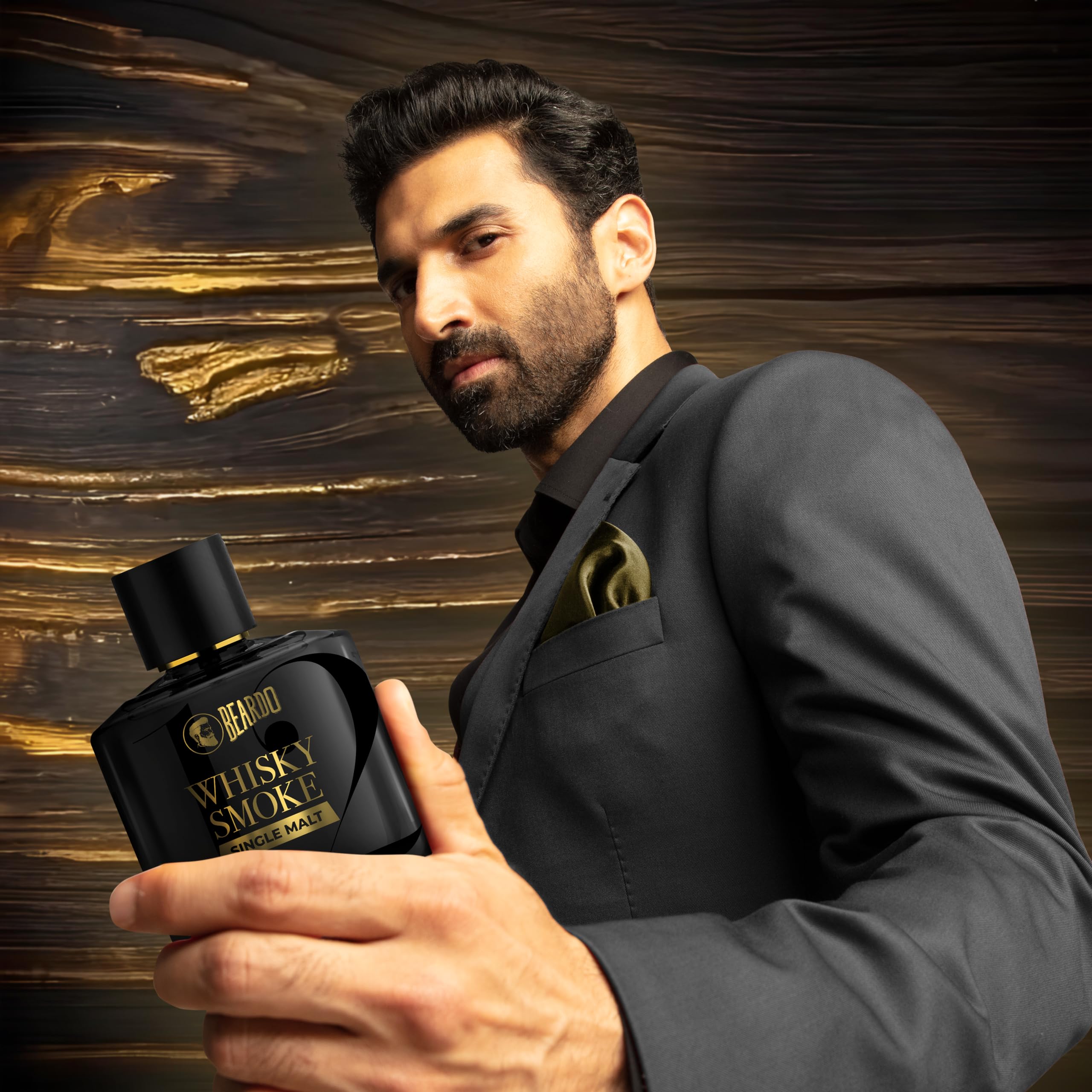 Beardo SINGLE MALT Whisky Smoke Perfume for men, 50ml | INTENSE EAU DE PARFUM - Highly Concentrated | Spicy, Woody - Oudh - Luxury Perfume | Ideal Gift for men perfume from BEARDO
