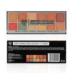PAC Super Coverage Cream Concealer Palette X12 - Creamy Blendable Formula, Longlasting Full Coverage
