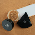 PAC Pocket Puff Black - Medium Size, 99% Soft Natural Cotton, Less Product Wastage, Even Application