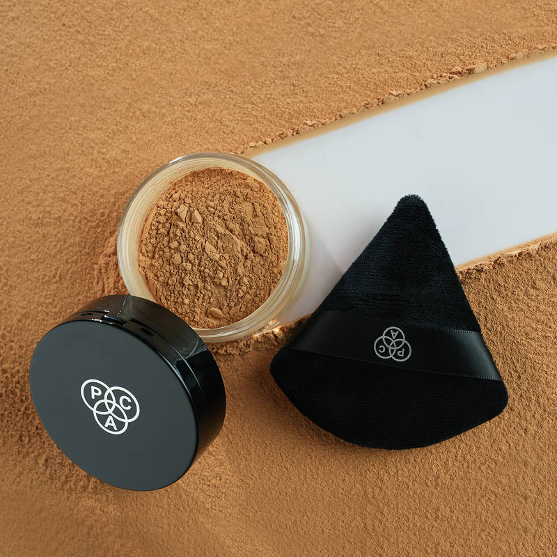 PAC Pocket Puff Black - Medium Size, 99% Soft Natural Cotton, Less Product Wastage, Even Application