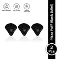 PAC Pizza Puff Black Mini - 99% Soft Natural Cotton, Ideal for Under Eyes & Precise Application