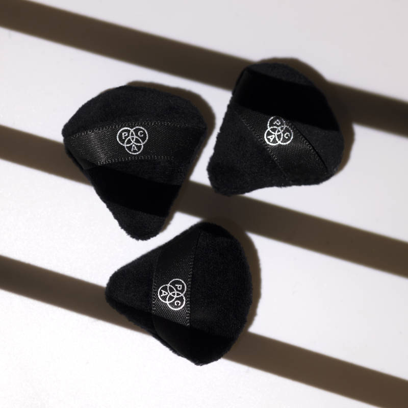 PAC Pizza Puff Black Mini - 99% Soft Natural Cotton, Ideal for Under Eyes & Precise Application