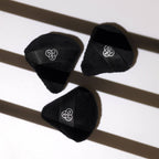 PAC Pizza Puff Black Mini - 99% Soft Natural Cotton, Ideal for Under Eyes & Precise Application