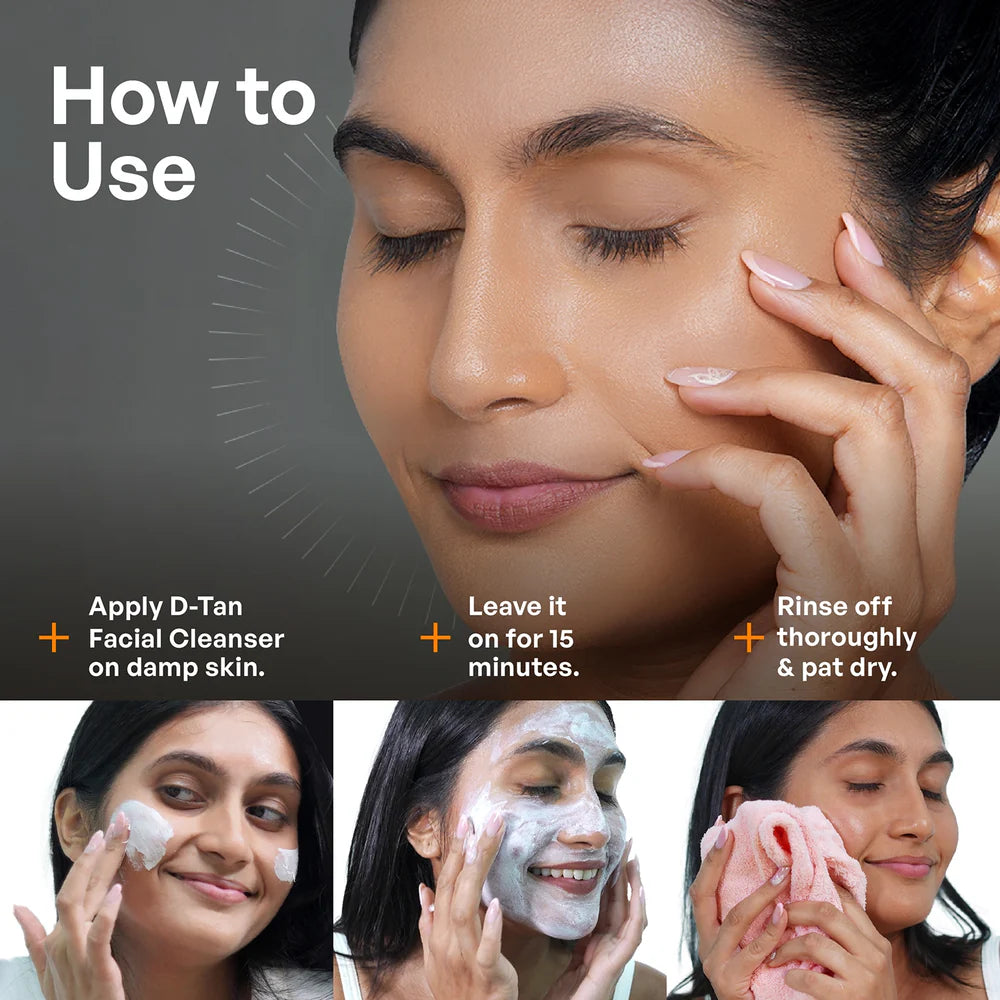 Ozone D-Tan Facial Cleanser | Enriched with Cucumber, Shea Butter & Milk | Detan Face Cleanser For Men & Women | All Skin Types, Tan Removal, Soft, Smooth & Uneven Skin Tone