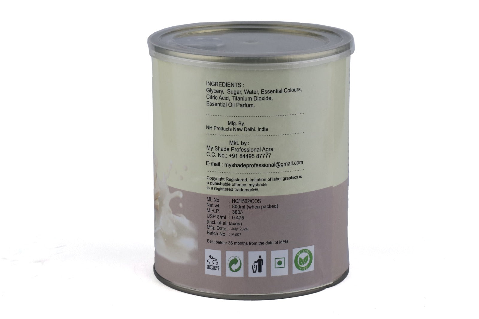 My shade Professional Hydro wax White chocolate, 800ml body wax from HAVIN.IN
