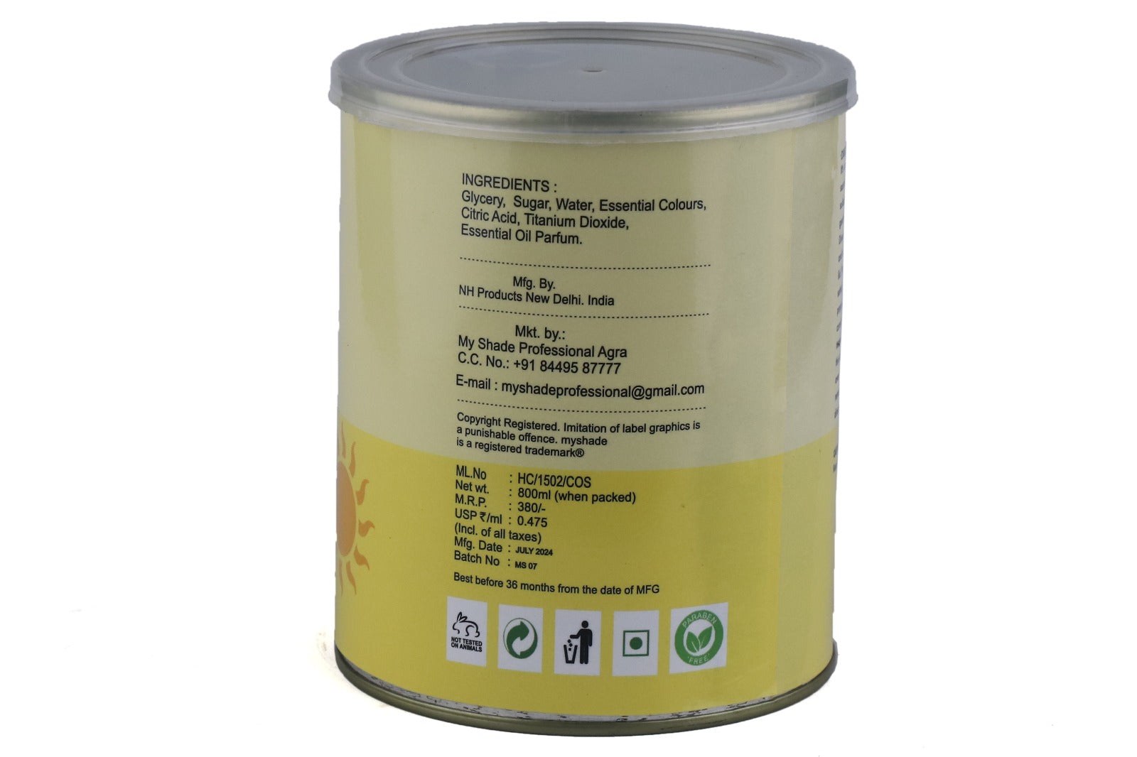 My shade Professional D-Tan Hydrosoluble Wax, 800ml body wax from HAVIN.IN