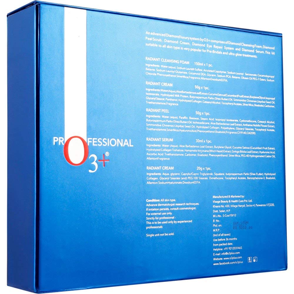 O3+ Diamond Luxury System Facial Kit For Bridal Makeup And Ultra Glow Treatments - Perfect For All Skin Type To Increase Shine And Glow On Face facial Kits from HAVIN.IN
