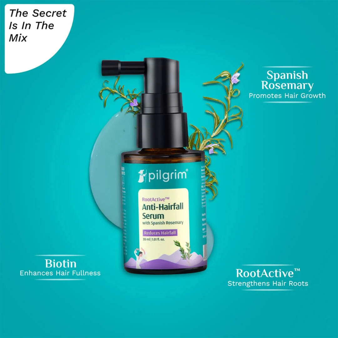 Pilgrim RootActive™ Anti-Hairfall Serum With Spanish Rosemary - 30 ml