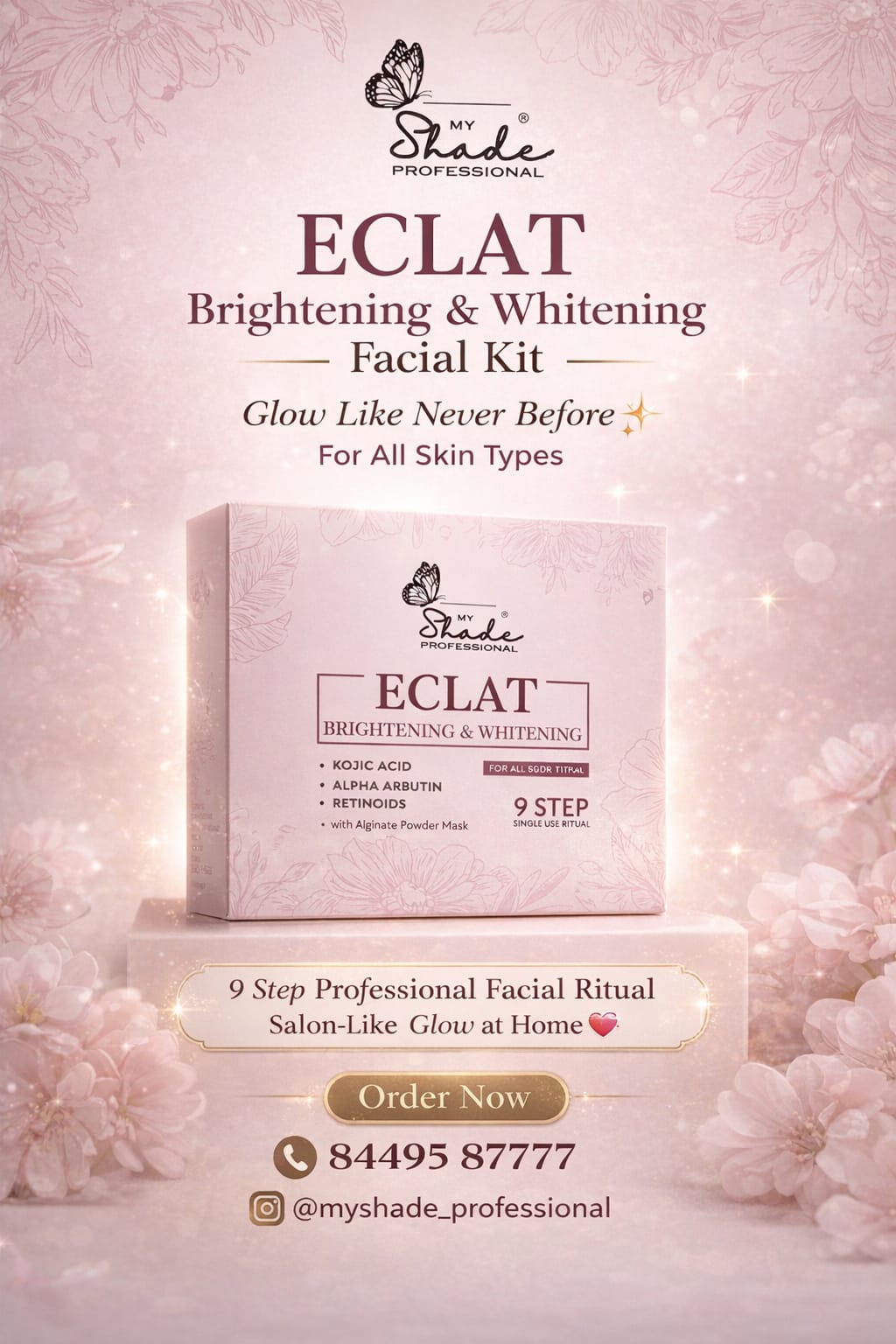 My-Shade professional ECLAT Brightening and Whitening 9 step Facial kit