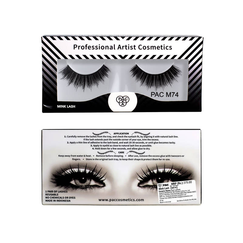 PAC Faux Mink Lash M74 - Natural-looking, Soft & Lightweight Durable Long lasting Synthetic