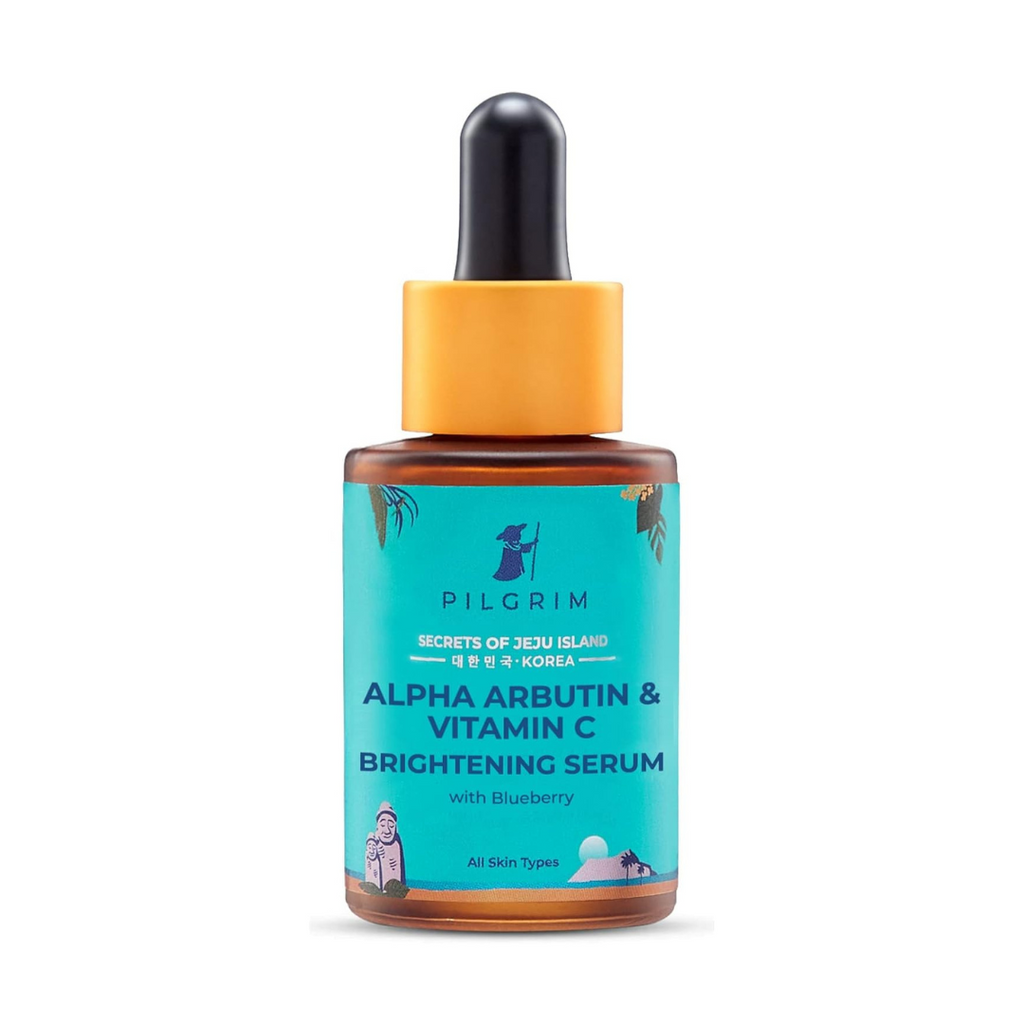 Pilgrim 2% Alpha Arbutin & 3% Vitamin C Brightening Face Serum for glowing skin| Alpha arbutin face serum |All skin types | Men & Women| Korean Skin Care| Vegan & Cruelty-free | 30ml Face serum from pilgrim