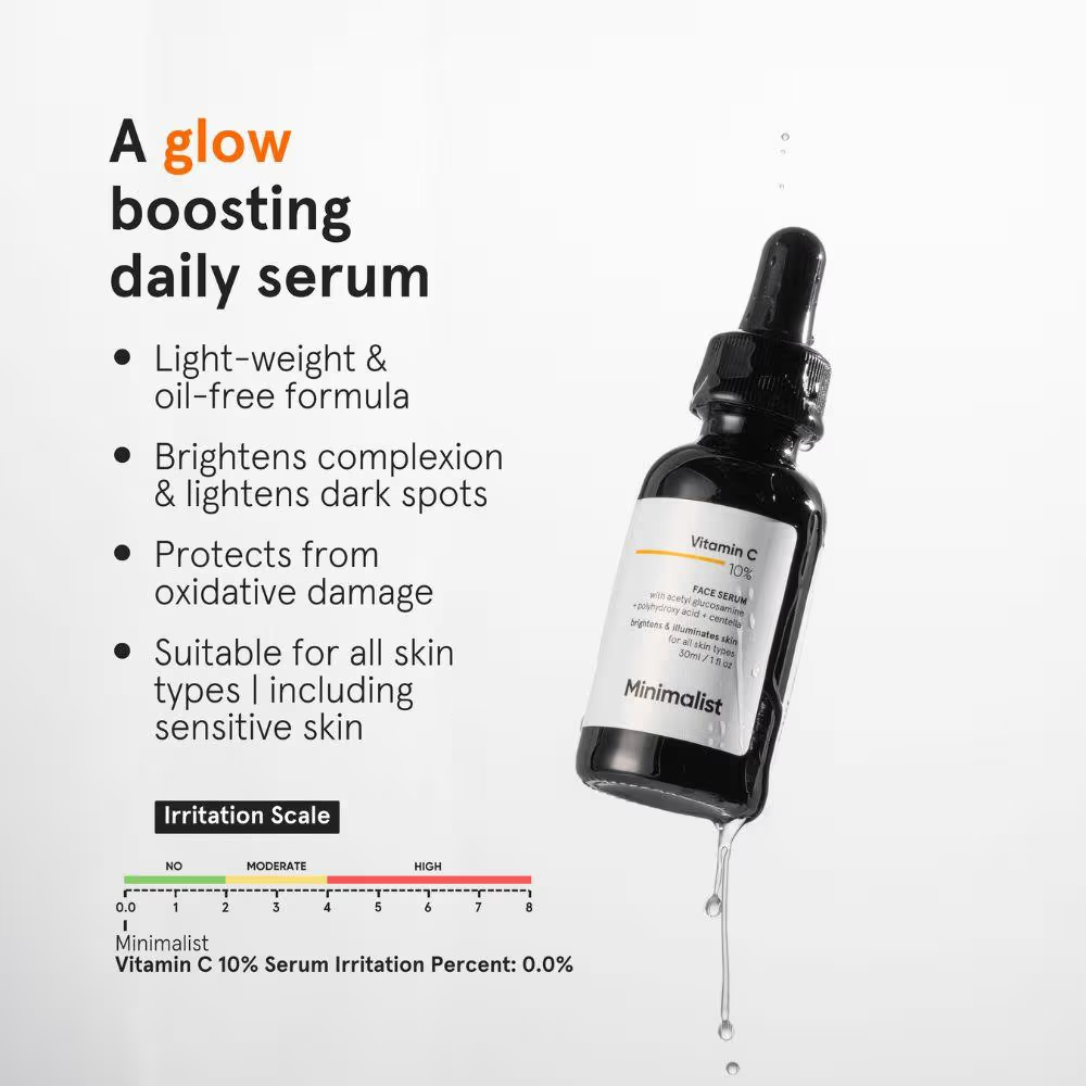 Minimalist 10% Vitamin C Serum For Face For Illuminating Skin For Beginners (30ml) Face serum from HAVIN