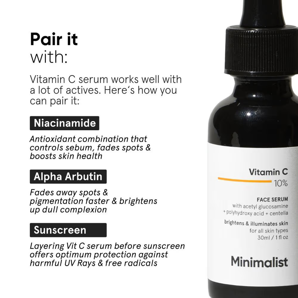 Minimalist 10% Vitamin C Serum For Face For Illuminating Skin For Beginners (30ml) Face serum from HAVIN