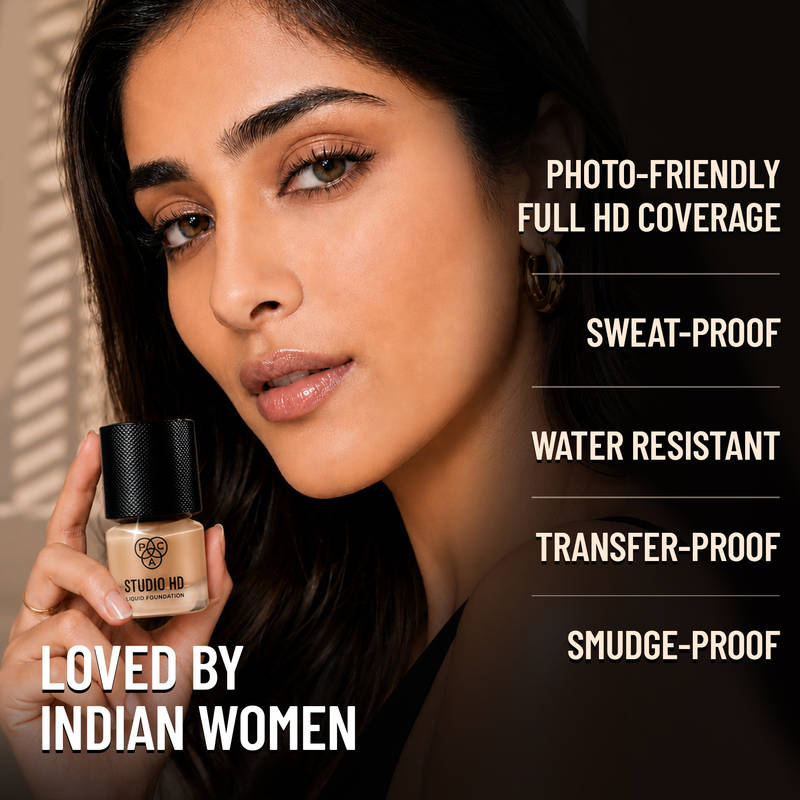 PAC Studio HD Liquid Foundation Mini - Lightweight Dewy Satin Finish, Medium Buildable Coverage