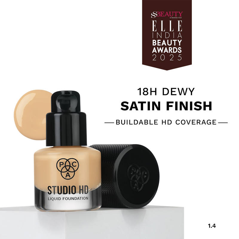 PAC Studio HD Liquid Foundation Mini - Lightweight Dewy Satin Finish, Medium Buildable Coverage