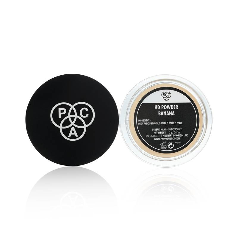 PAC HD Powder Banana - Absorbs Oil & Shine, Ultra Blurring Matte Finish, Prevents Flashbacks