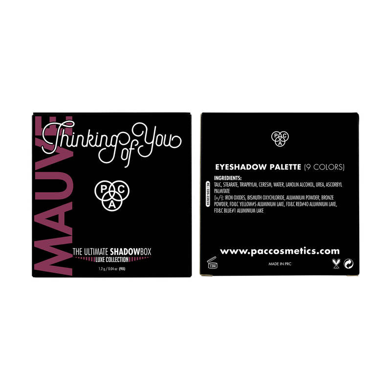 PAC Luxe Shadowbox X9 Thinking Of You (Mauve) - Buttery Formula Longwearing Rich Pigment & Payoff
