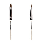 PAC Lip Brush 319 - Tapered Lip Brush Stainless Steel Handle Turns into a Cap, Ideal for Lip Shaping