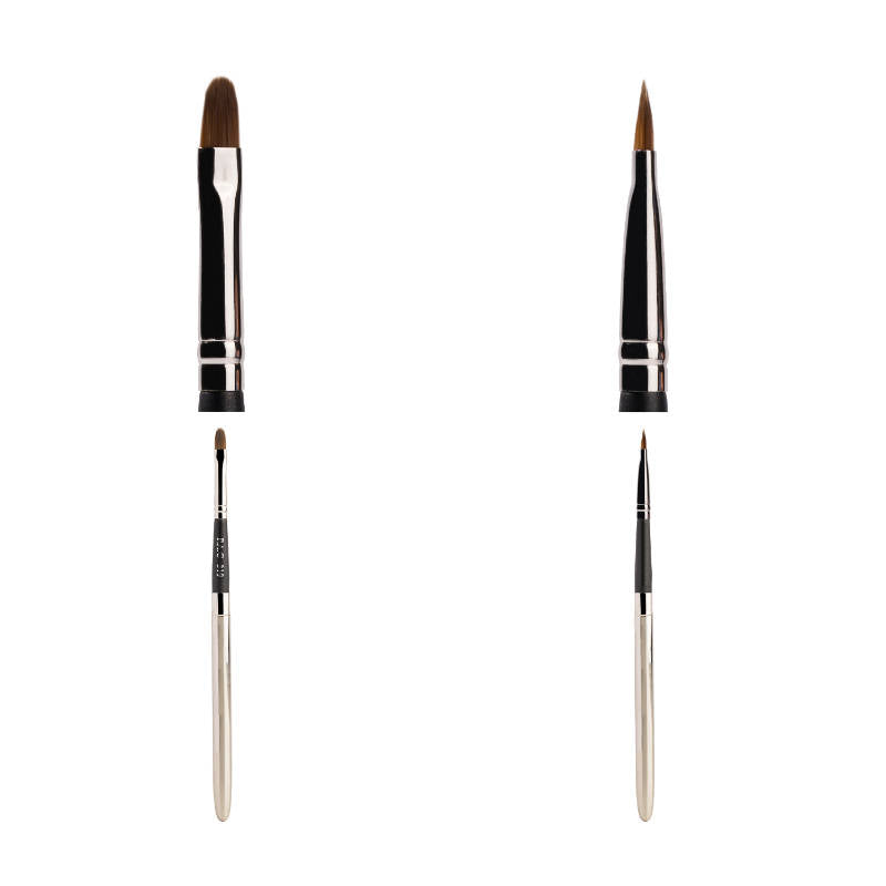 PAC Lip Brush 319 - Tapered Lip Brush Stainless Steel Handle Turns into a Cap, Ideal for Lip Shaping