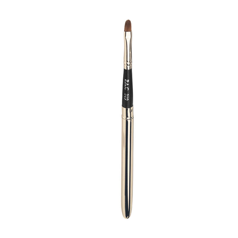 PAC Lip Brush 319 - Tapered Lip Brush Stainless Steel Handle Turns into a Cap, Ideal for Lip Shaping