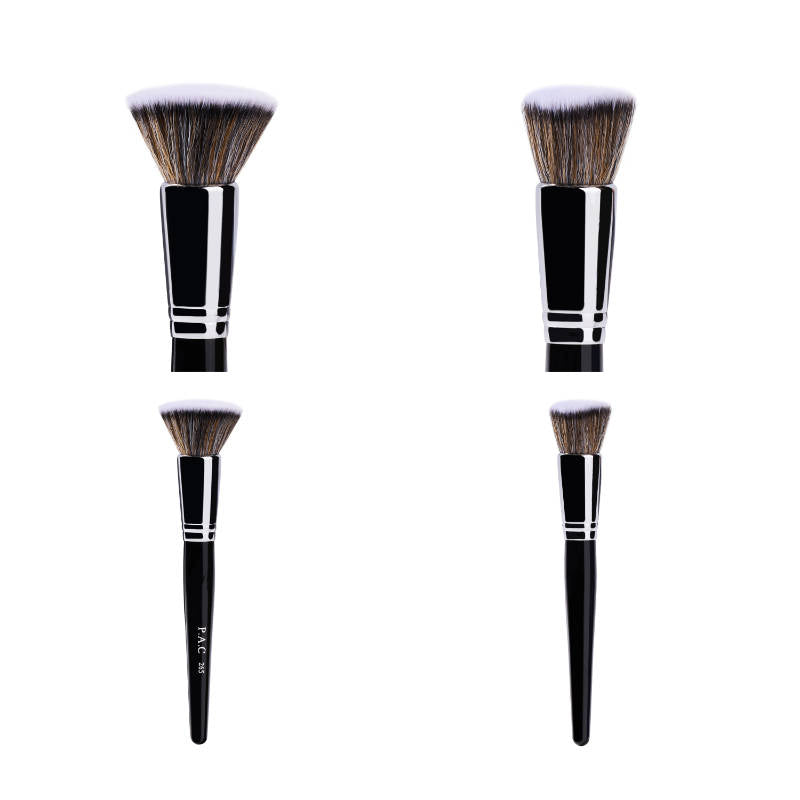 PAC Foundation Blending Brush 265 - Flat Kabuki, Dense Soft Synthetic Bristles for Airbrush Finish