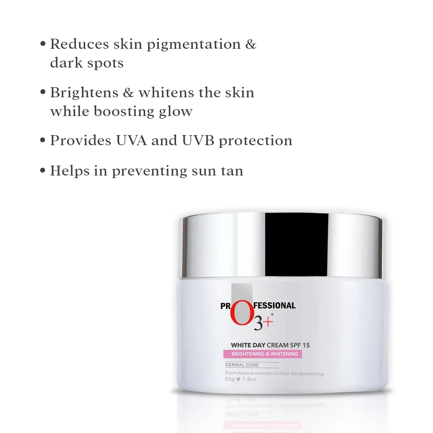 O3+ White Day Cream SPF 15 Pigmented Skin, 50g Day cream from O3+