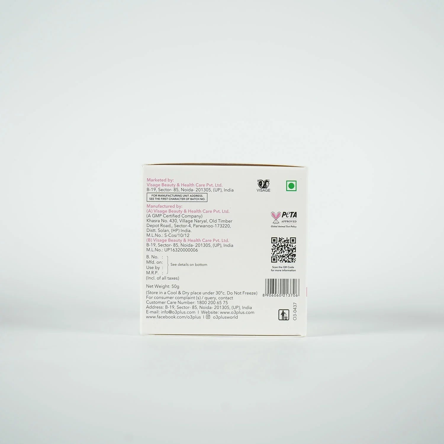 O3+ D Tan Pack for Tan Removal, 50g face pack from O3+