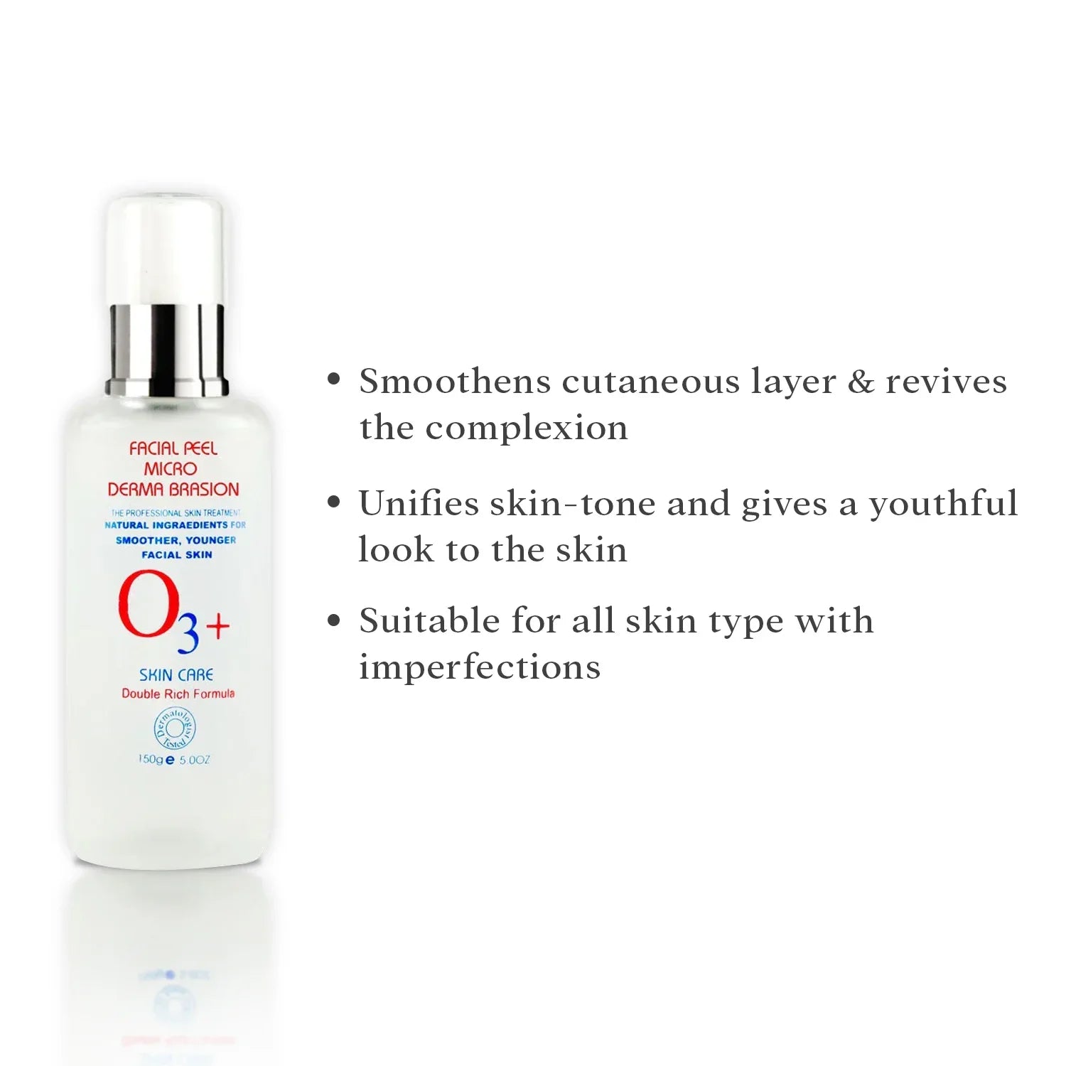O3+ Skin Care Micro Derma Brasion Facial Peel (150ML) peel off mask from O3+
