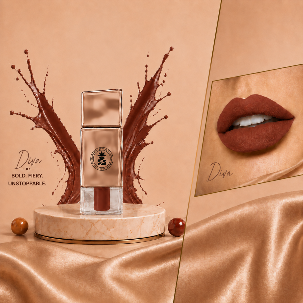 BOBI Velvet Matte Liquid Lipstick (2.5 ml) (DIVA 12)