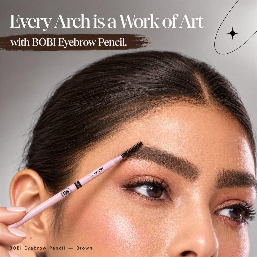 BOBI Eyebrow Pencil  | Waterproof Smudgeproof Finish -5 gm (Brown)