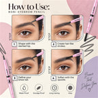 BOBI Eyebrow Pencil  | Waterproof Smudgeproof Finish -5 gm (Grey)
